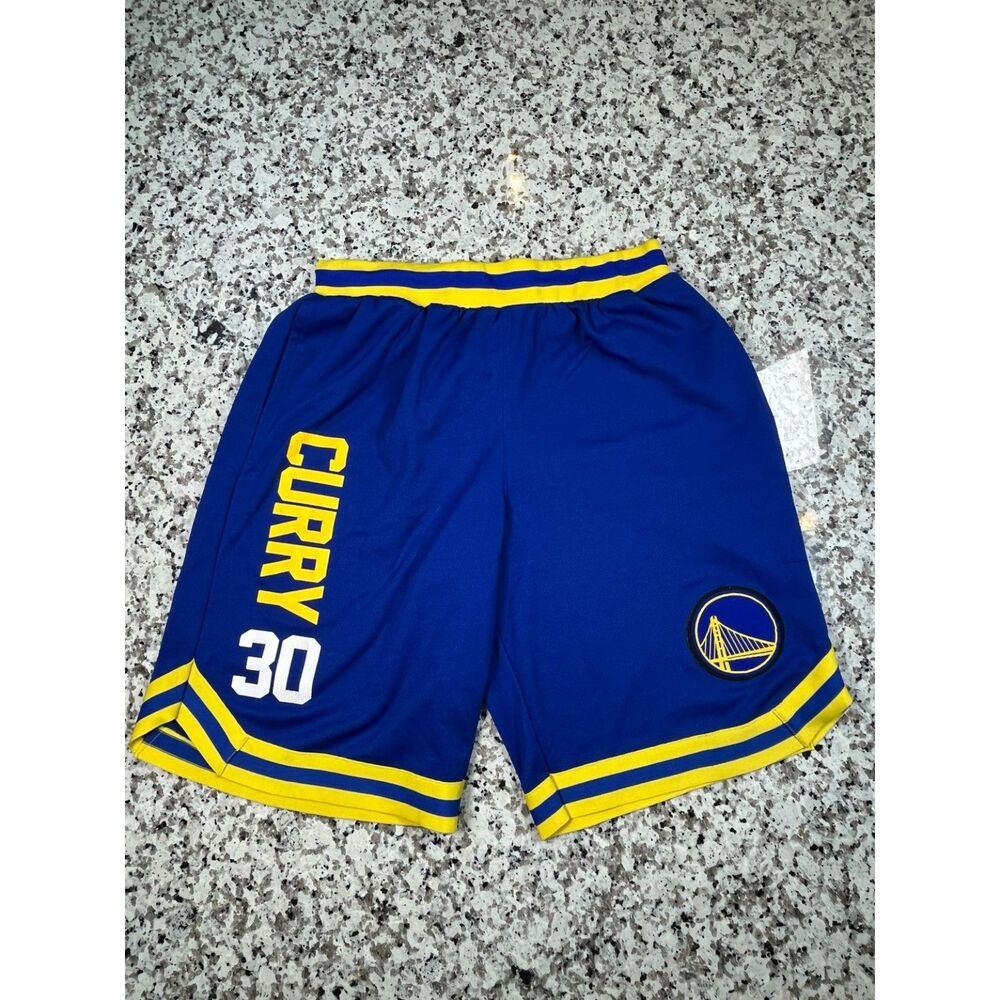 Golden State Warriors Stephen Curry #30 NBA Basketball Shorts Men’s Medium Blue